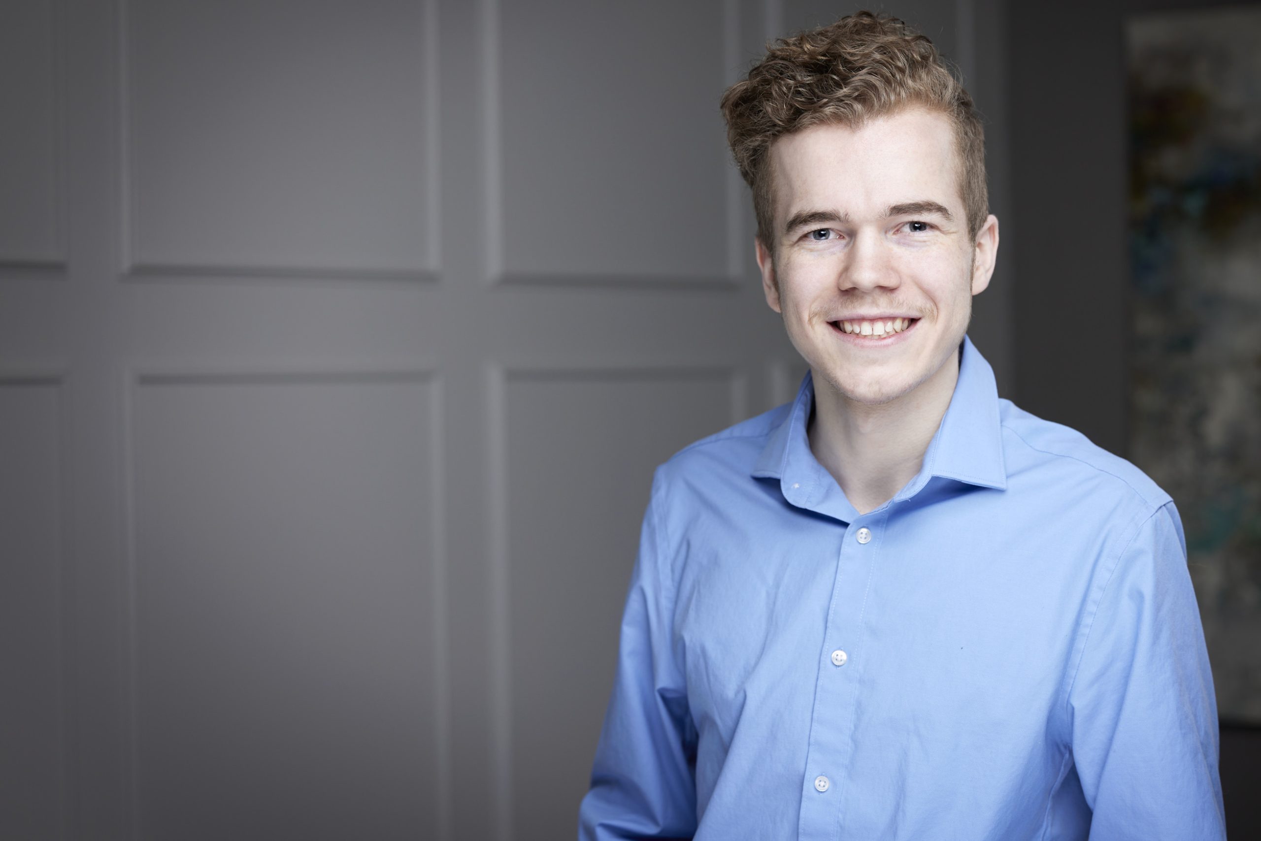 An image of Griffin Sims, Co-op, in the St. Catharines office of DDL & Co.